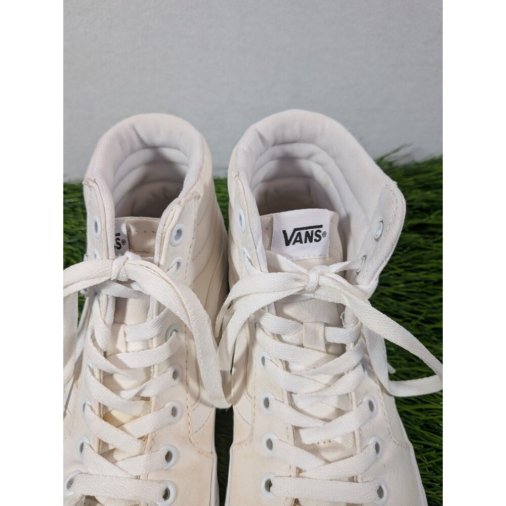Vans Sk8-Hi Shoes Womens Size 9 White Skate High Top Sneakers Canvas Athletic - Picture 9 of 16